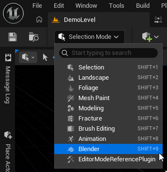 Select Blender Mode